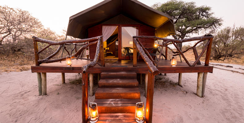 One of the 5 Meru-style Tents