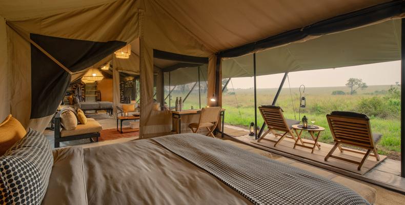 Ubuntu Camp - Morning views from guest tent