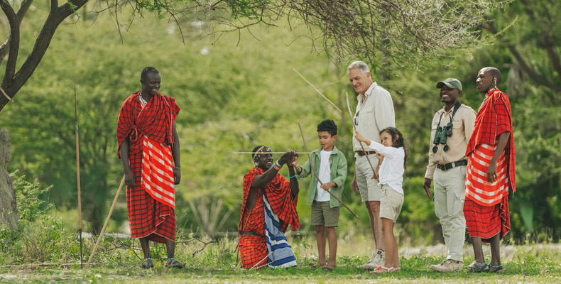 Kids activities with the Maasai