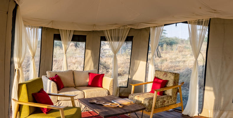 Olmara Camp - tent lounge area
