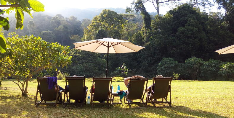 Relaxing tat the camp