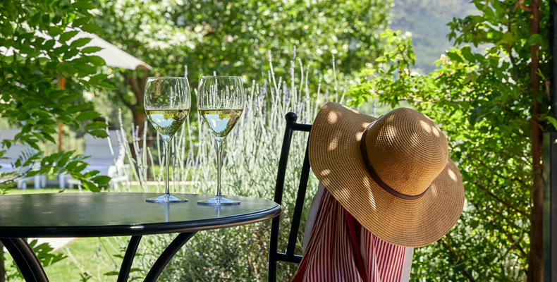 Wine under pergola