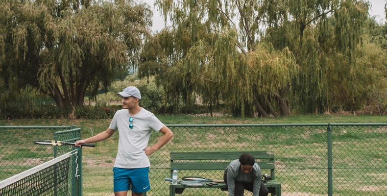Tennis court and rugby field available