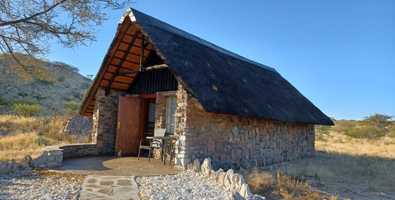 Stone and thatch chalets