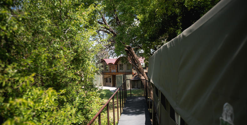 Chalet and main building approach