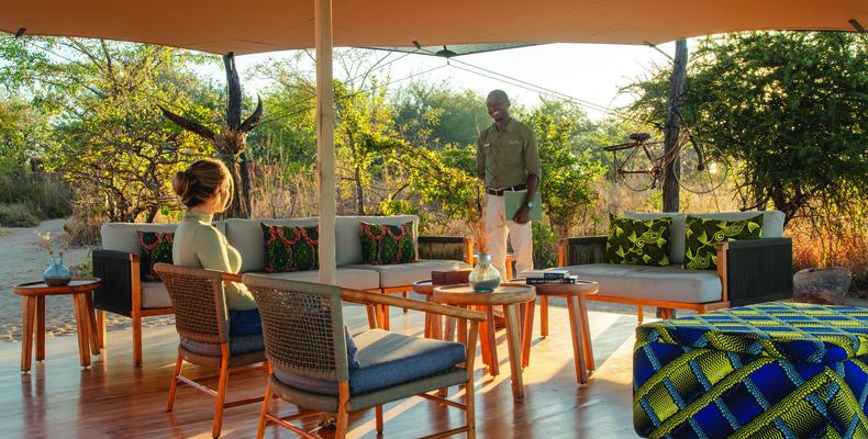 Usangu Expedition Camp - Early Morning Chats in the Main Area