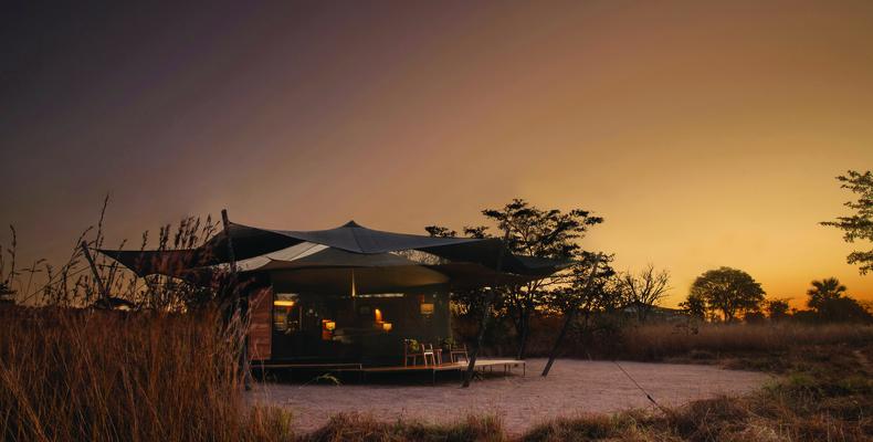 Usangu Expedition Camp - Tent Exterior After Turndown