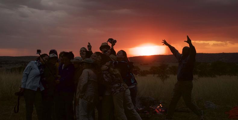 Sundowners in the Bush