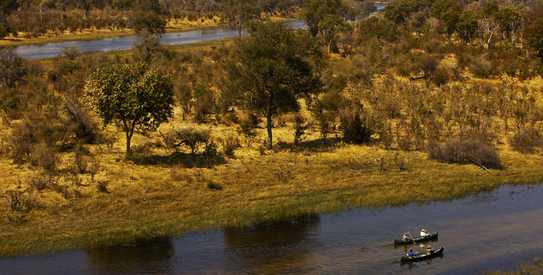 Canoeing the Spillway is a Seasonal Activity Available at Selinda Explorers Camp