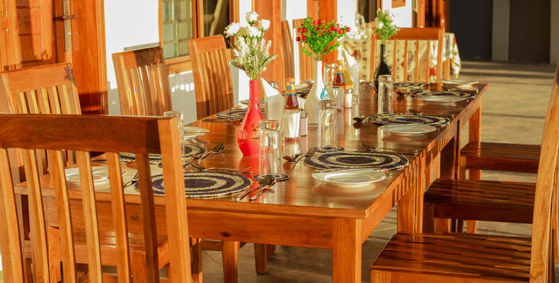 Dining area on the veranda