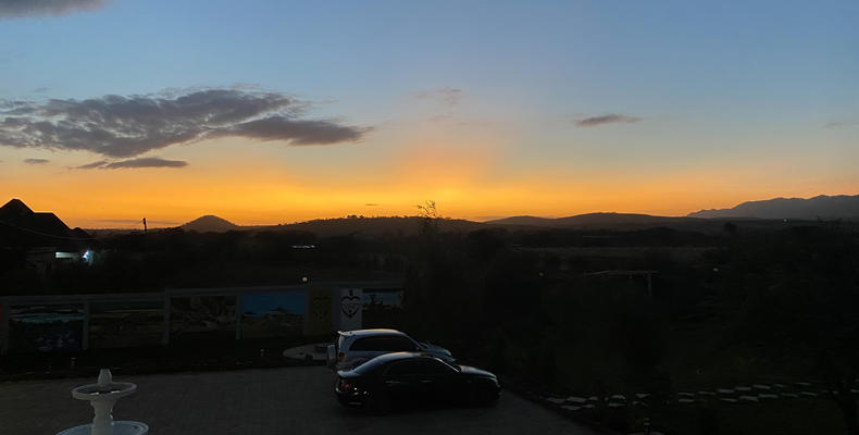 Sunset view from upper Deluxe Double room