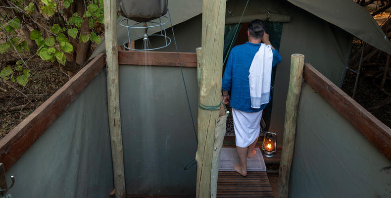 Nkula Walking Camp Bucket Shower