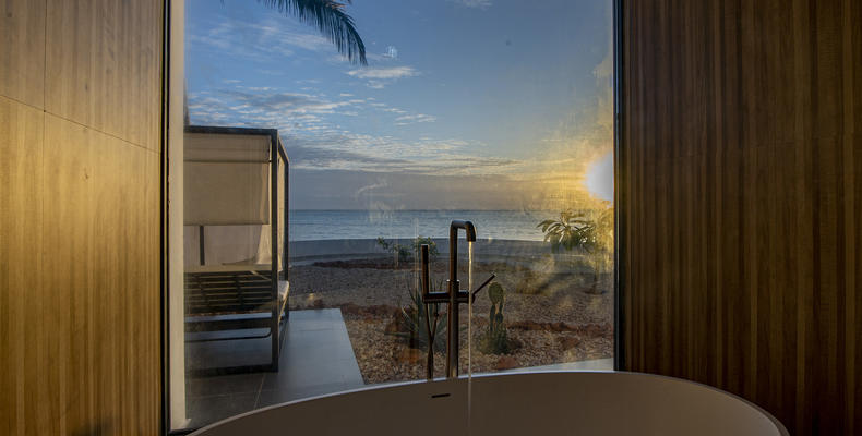 Large freestanding baths in every Villa, all with a view