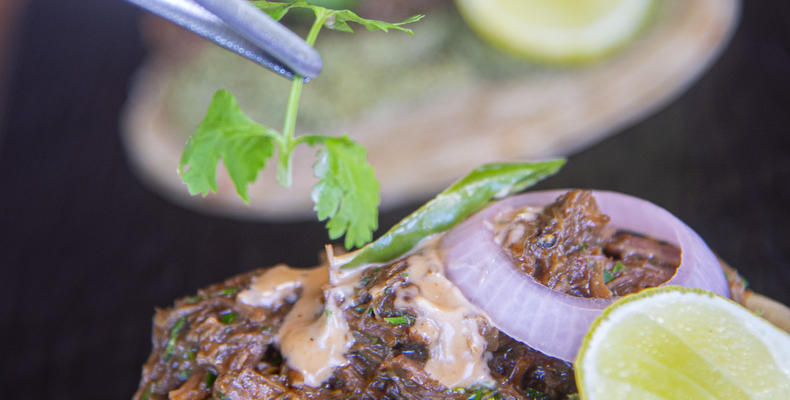 Fresh ingredients prepared by the culinary team