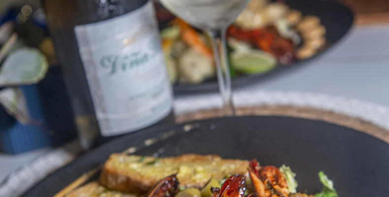 Fresh ingredients prepared by the culinary team