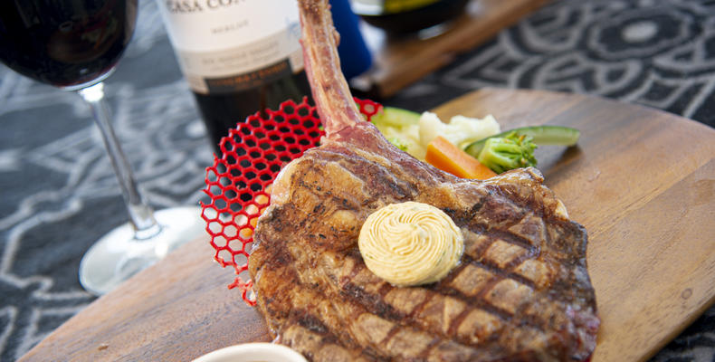 Fresh ingredients prepared by the culinary team