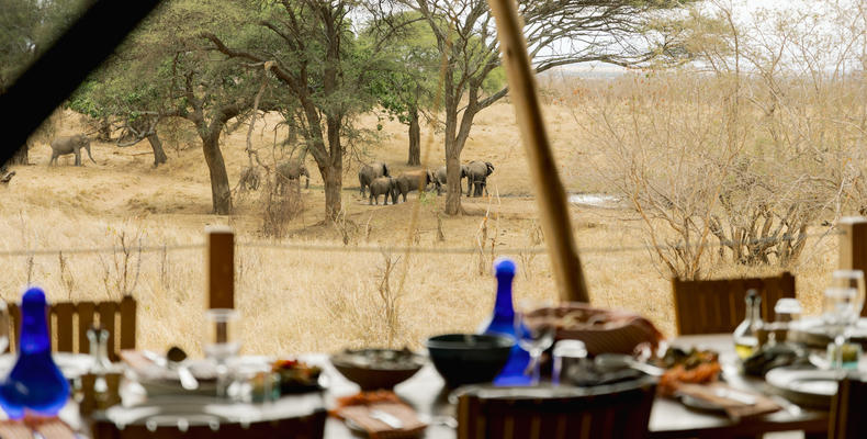 Olkeri Camp - view from mess tent / lunch