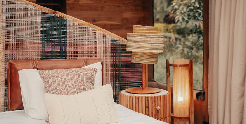 Locally handcrafted guest rooms