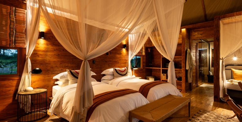 Asilia Africa - Sayari Retreat - Twin Bed Set Up