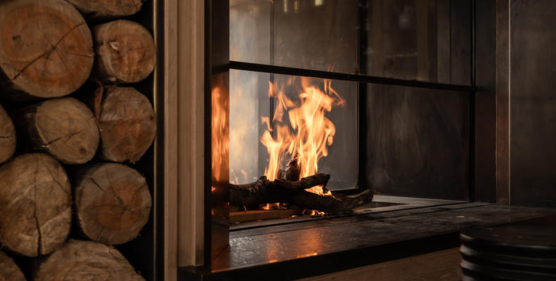 Singita Milele Main Fireplace