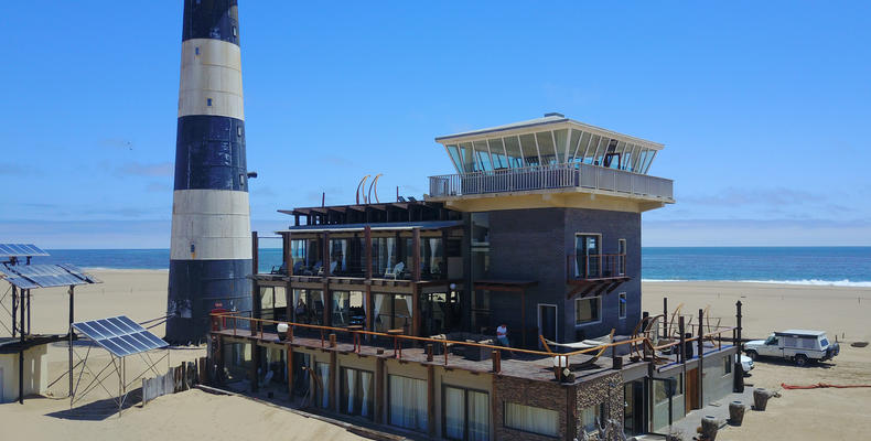 Pelican Point Lodge from above