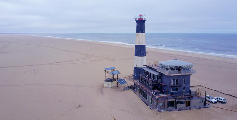 Pelican Point Lodge from above