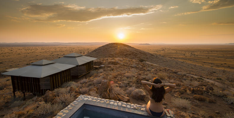 Sunset view from splash pool 