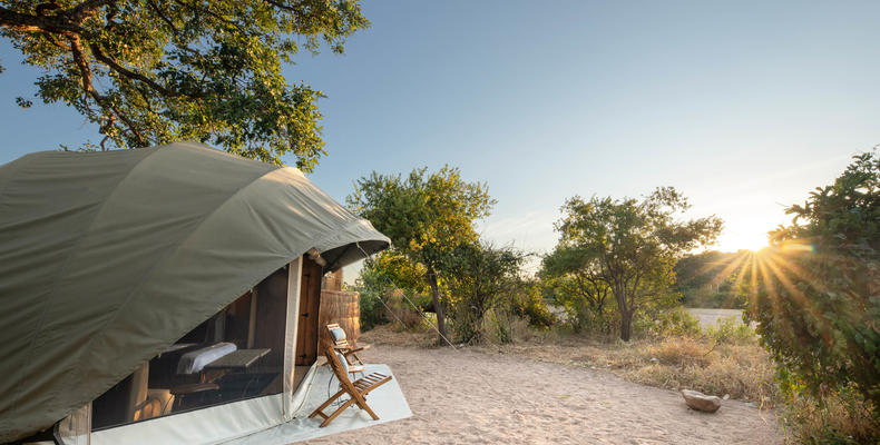 Kokoko - Semi Closed Tent Exterior at Dawn