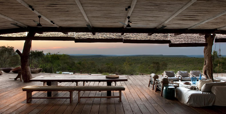 View from the vast deck
