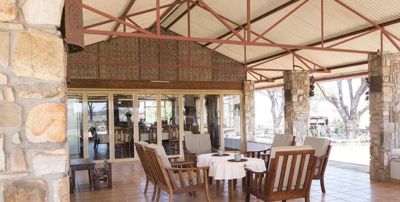 Patio with seating area