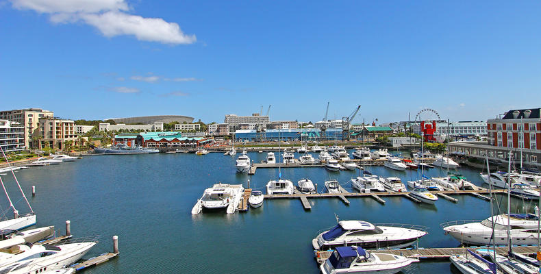Aerial view of the Waterfront marina