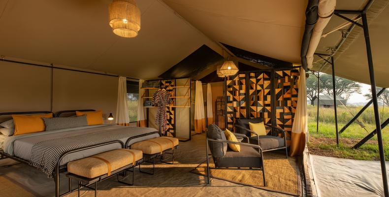 Ubuntu Camp Double guest tent interior