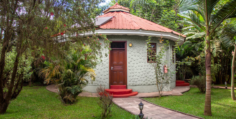 Private entrance to chalet