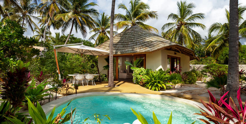 Living room unit in the luxury villas, with private pool