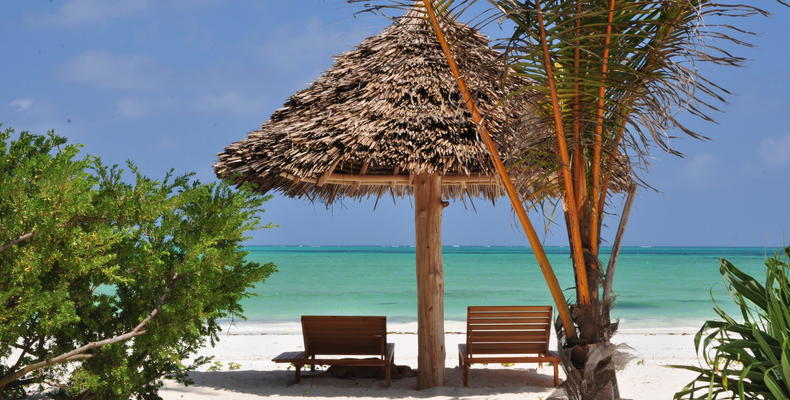 Beach Umbrellas and Azure Waters