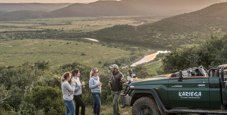 Guests enjoying sundowners