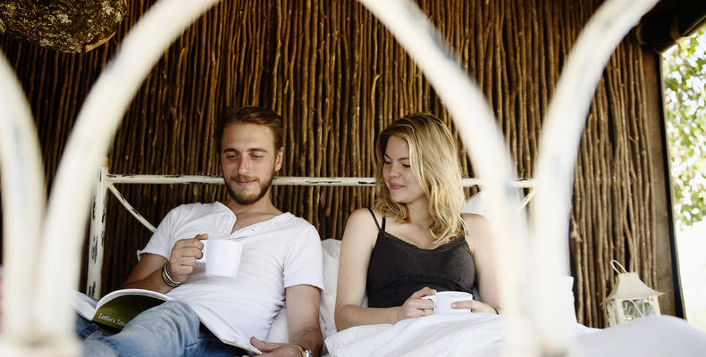 Morning coffee in bed