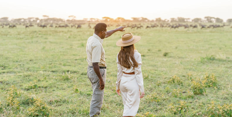 a guided nature walk in- and around Camp at Roving Bushtops