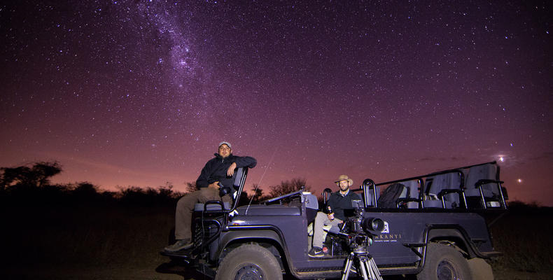 Star gazing on game drive