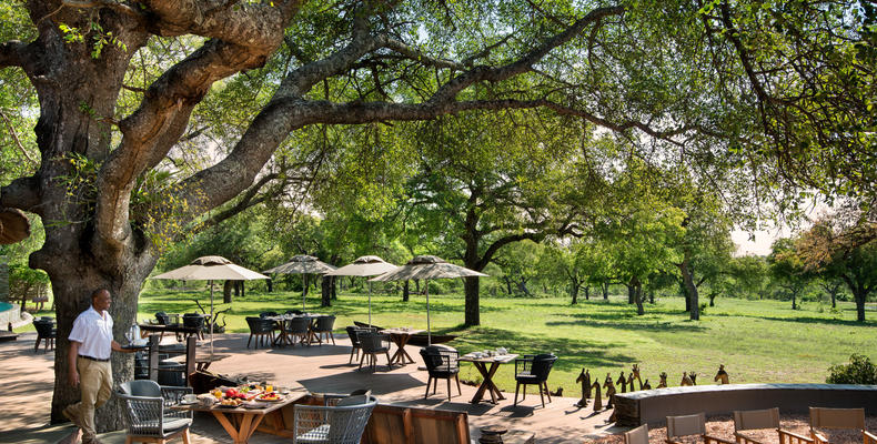 Outdoor dining area