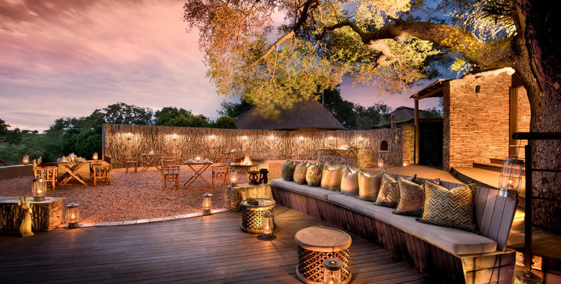 Outdoor seating area and boma