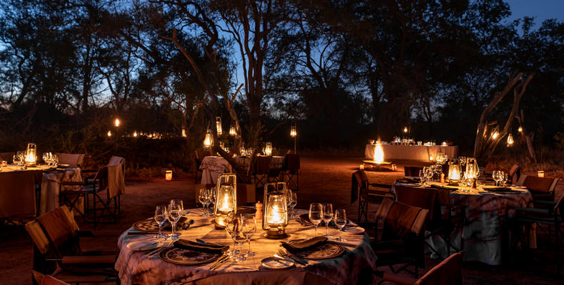 Singita Ebony Lodge Bush Dinner
