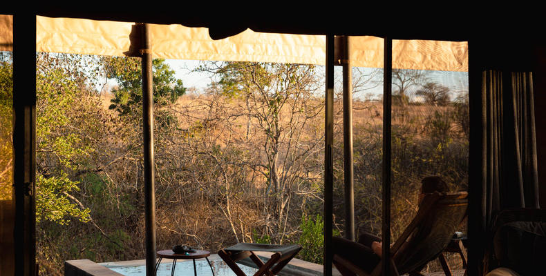 Plunge pool view from room