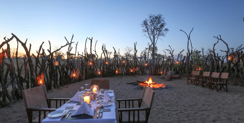 Private boma and fire place