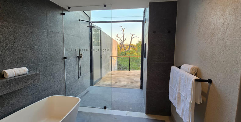 Private Suite Bathroom - indoor/outdoor shower