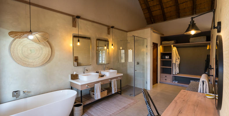 Ensuite bathroom and changing area