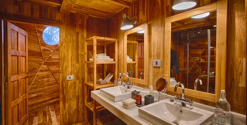 The Highlands - Wood Finished Suite Bathroom with Double Vanity