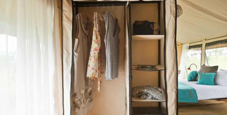Wardrobe with safe