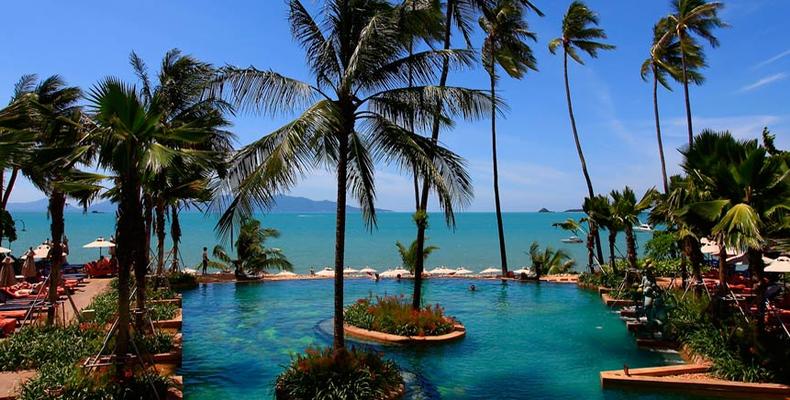 Our beach side infinity pool