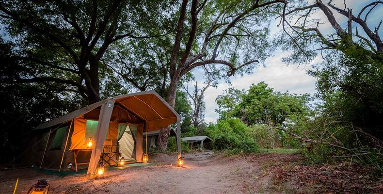 Xobega Island guest tent exterior